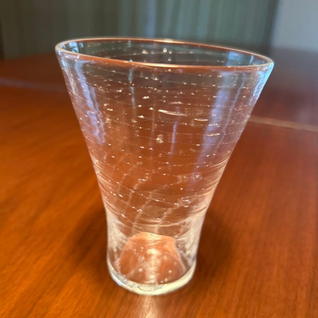 新品◆荒川尚也　中グラス３客セット　ガラス製テーパー形状カップ