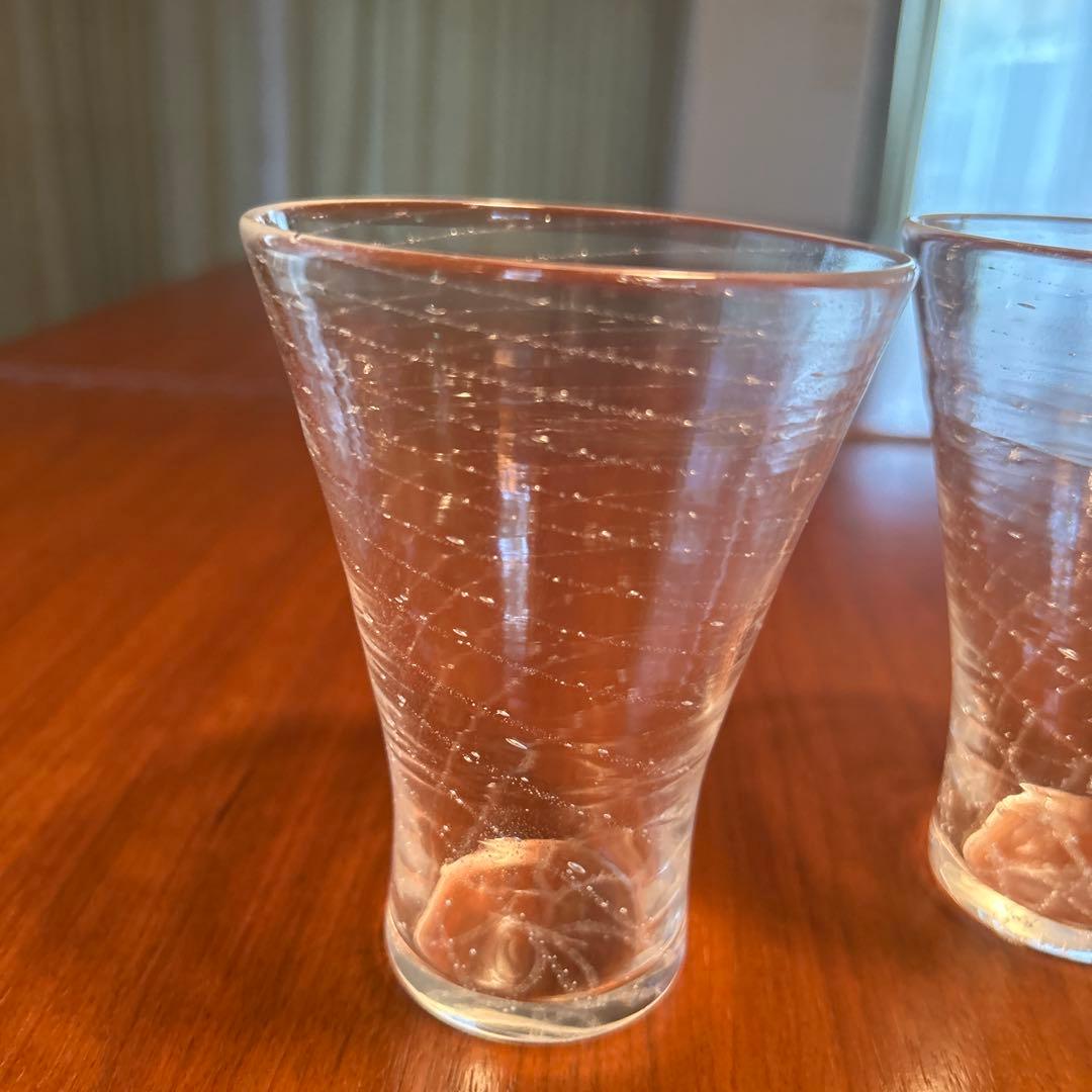 新品◆荒川尚也　中グラス３客セット　ガラス製テーパー形状カップ