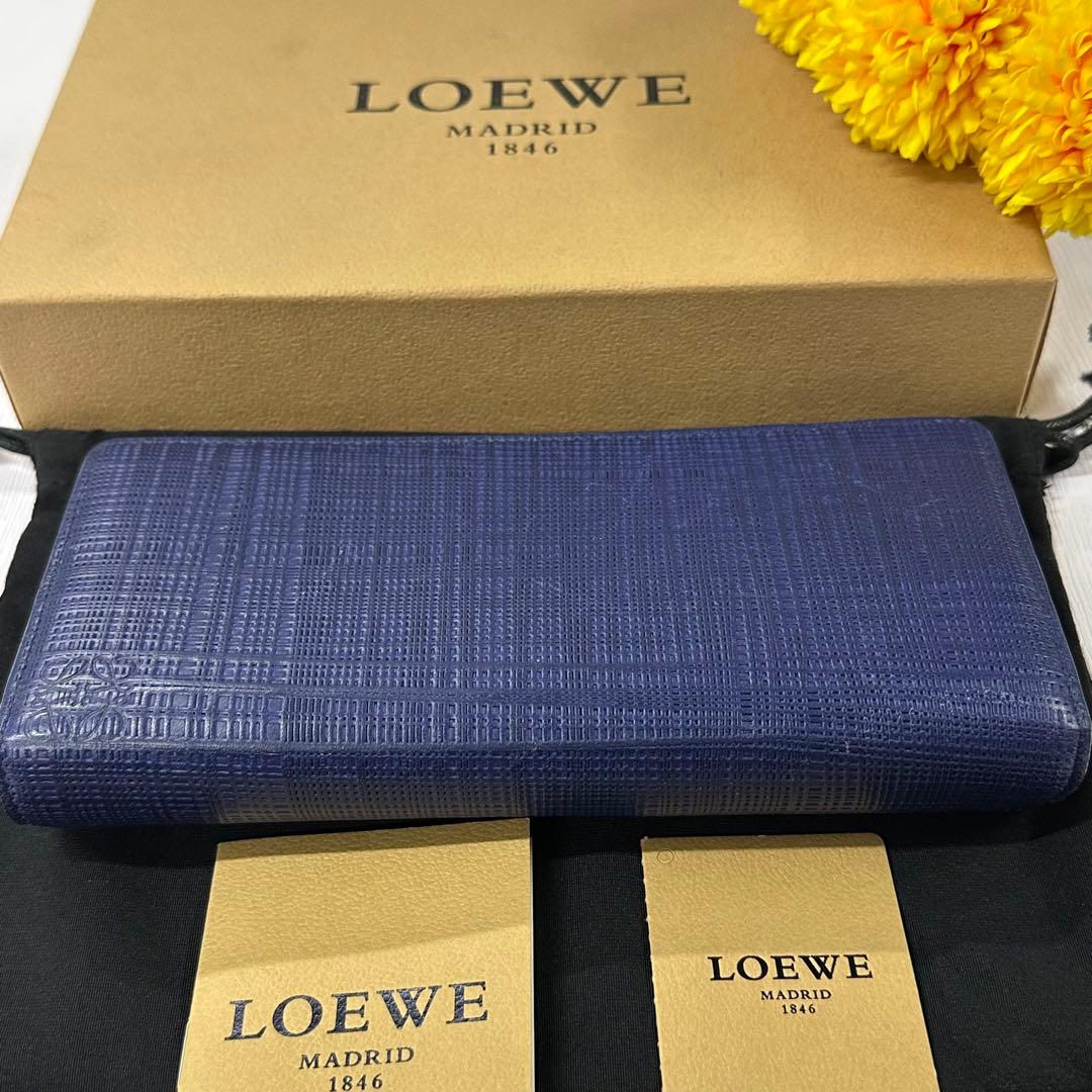 新品同様‼️ 現行　ロエベ　LOEWE 財布　二つ折り　長財布　アナグラム　ロゴ