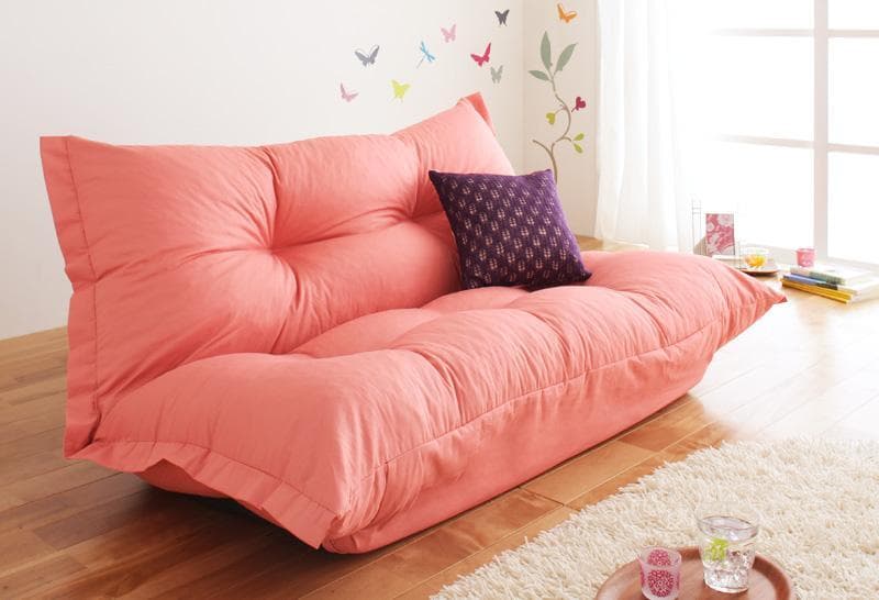 もこもこソファ ソファベッド ふかふか感＆ボリューム感＆5段階リクライニング P