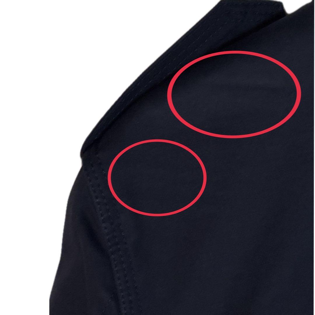 バーバリーブラックレーベル ライナー付ダブルショートトレンチコート ネイビー紺M