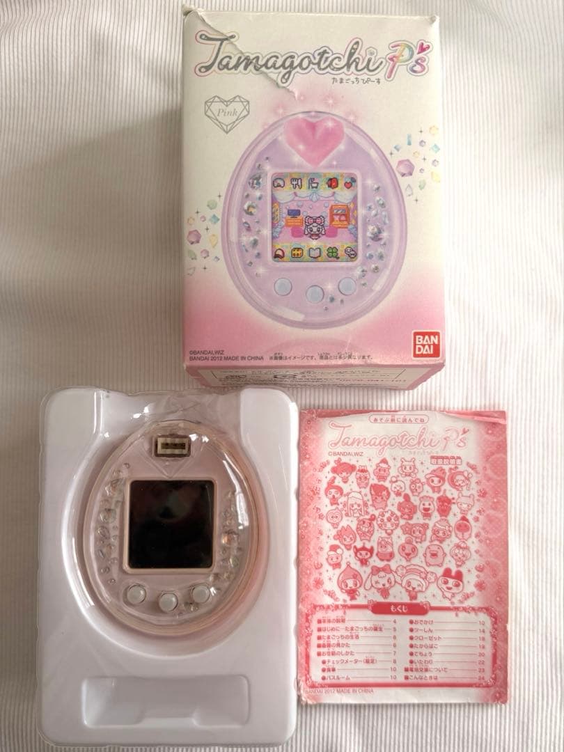[箱説明書付き/裏蓋欠品] たまごっちピース P's ピンク