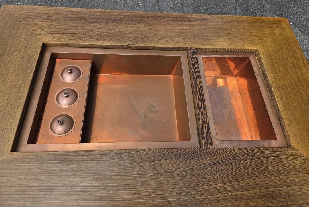 〈たのめる便・現状渡し〉タガヤサン 鉄刀木 角火鉢 長火鉢 囲炉裏