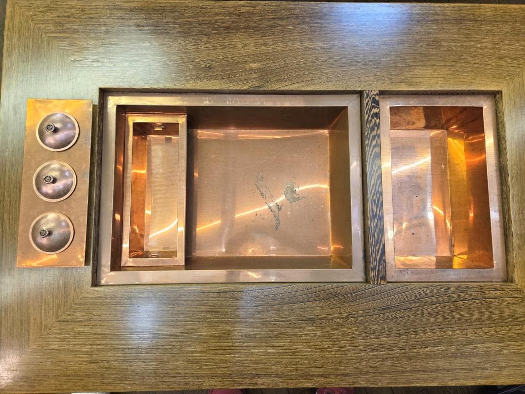 〈たのめる便・現状渡し〉タガヤサン 鉄刀木 角火鉢 長火鉢 囲炉裏