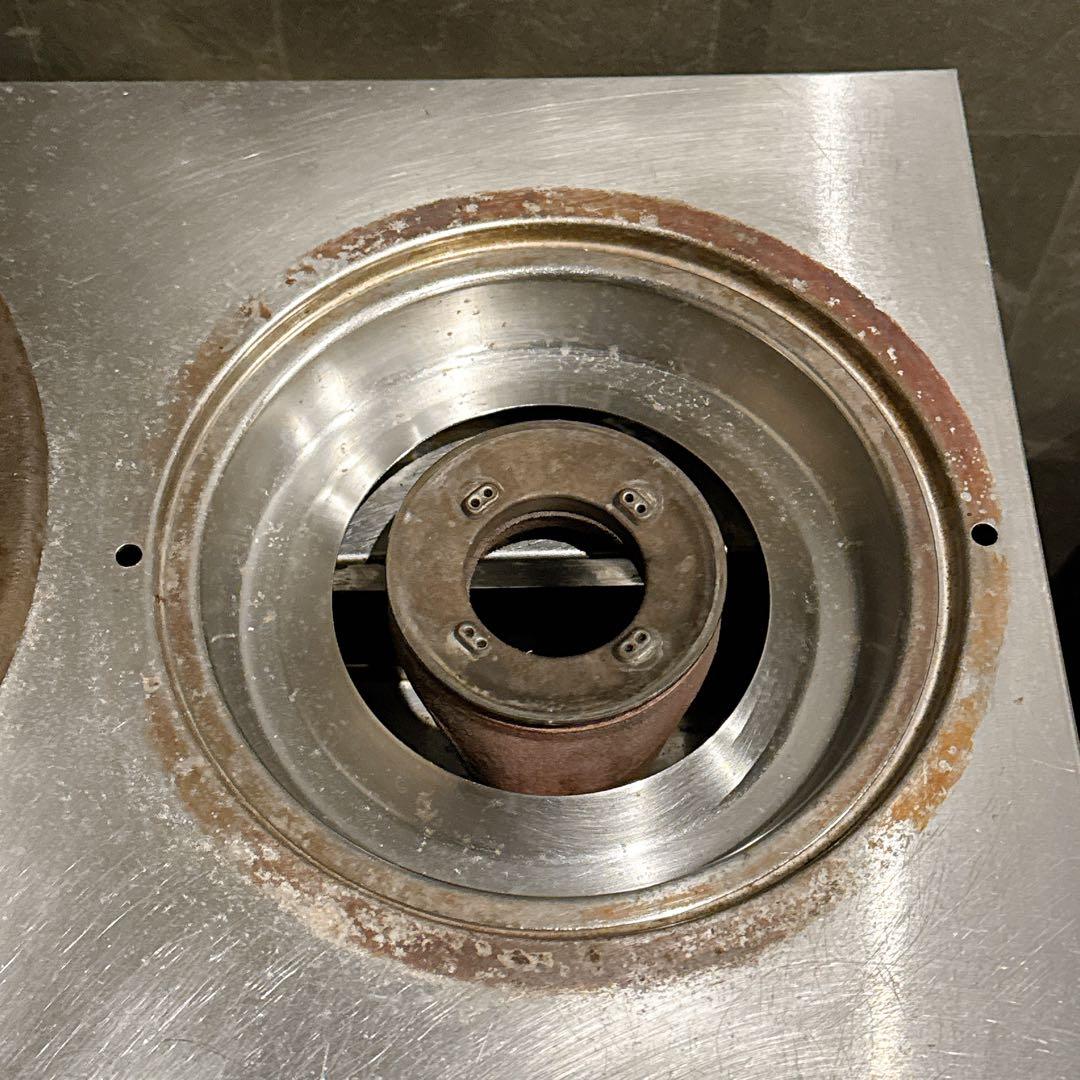 マルゼン 業務用2口ガスコンロ 親子ガス ステンレス 厨房用 クリーニング済