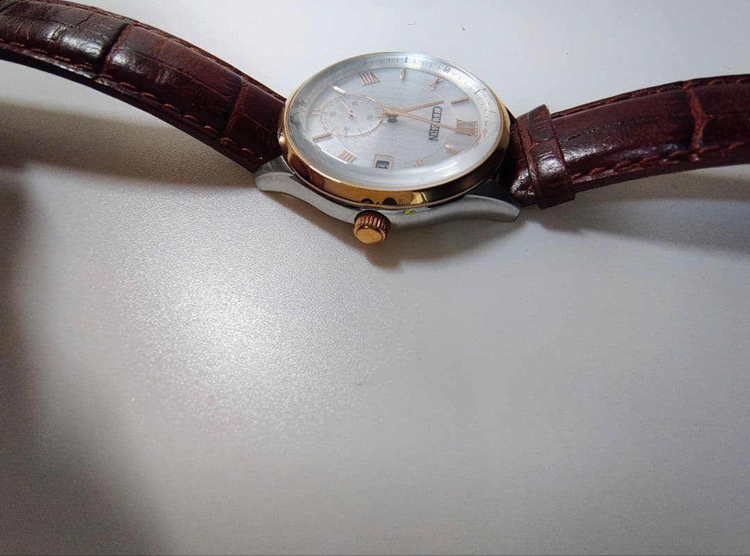 CITIZEN 腕時計レザー/SLV/B690-S117526　エコドライブ