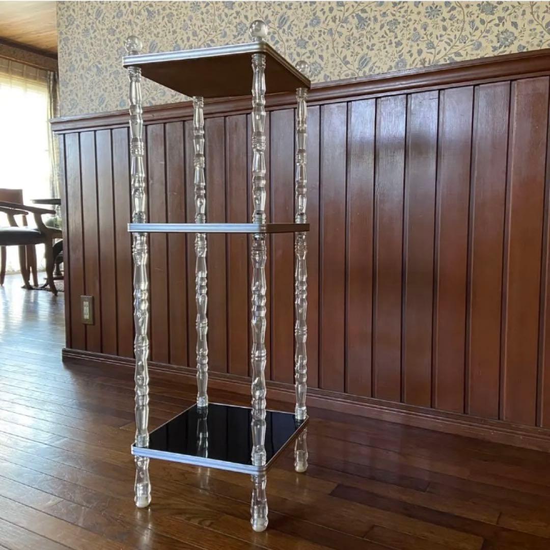 ’70s 昭和レトロ　飾り棚　ブラック　 レトロ家具
