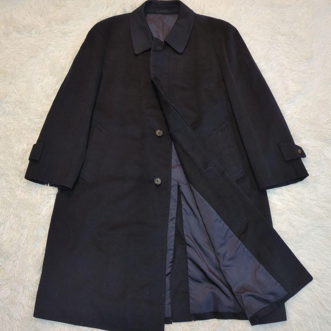 【極美品】ロロピアーナ 最高級カシミヤ100 ステンカラーコート ネイビー XL