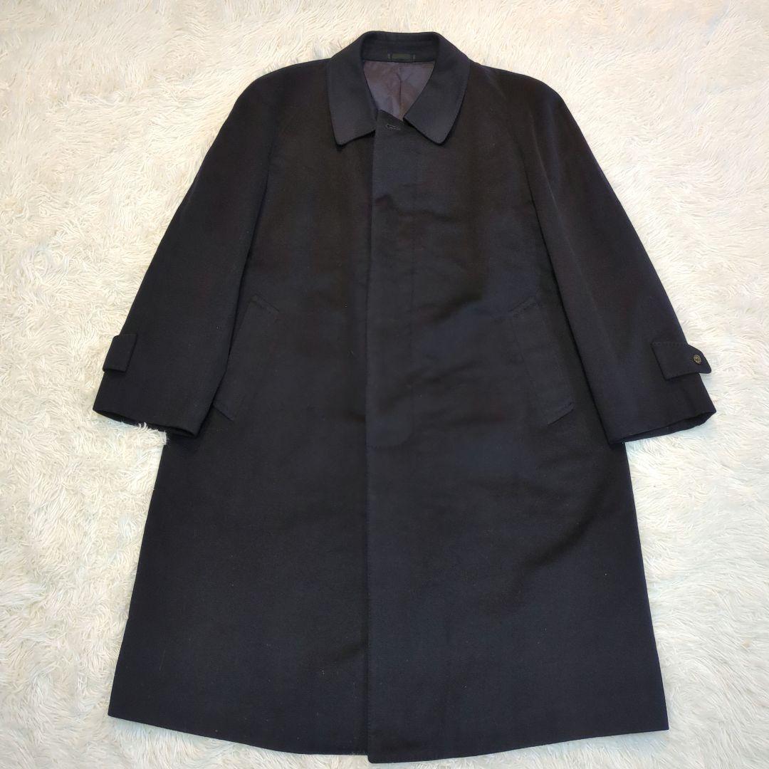 【極美品】ロロピアーナ 最高級カシミヤ100 ステンカラーコート ネイビー XL