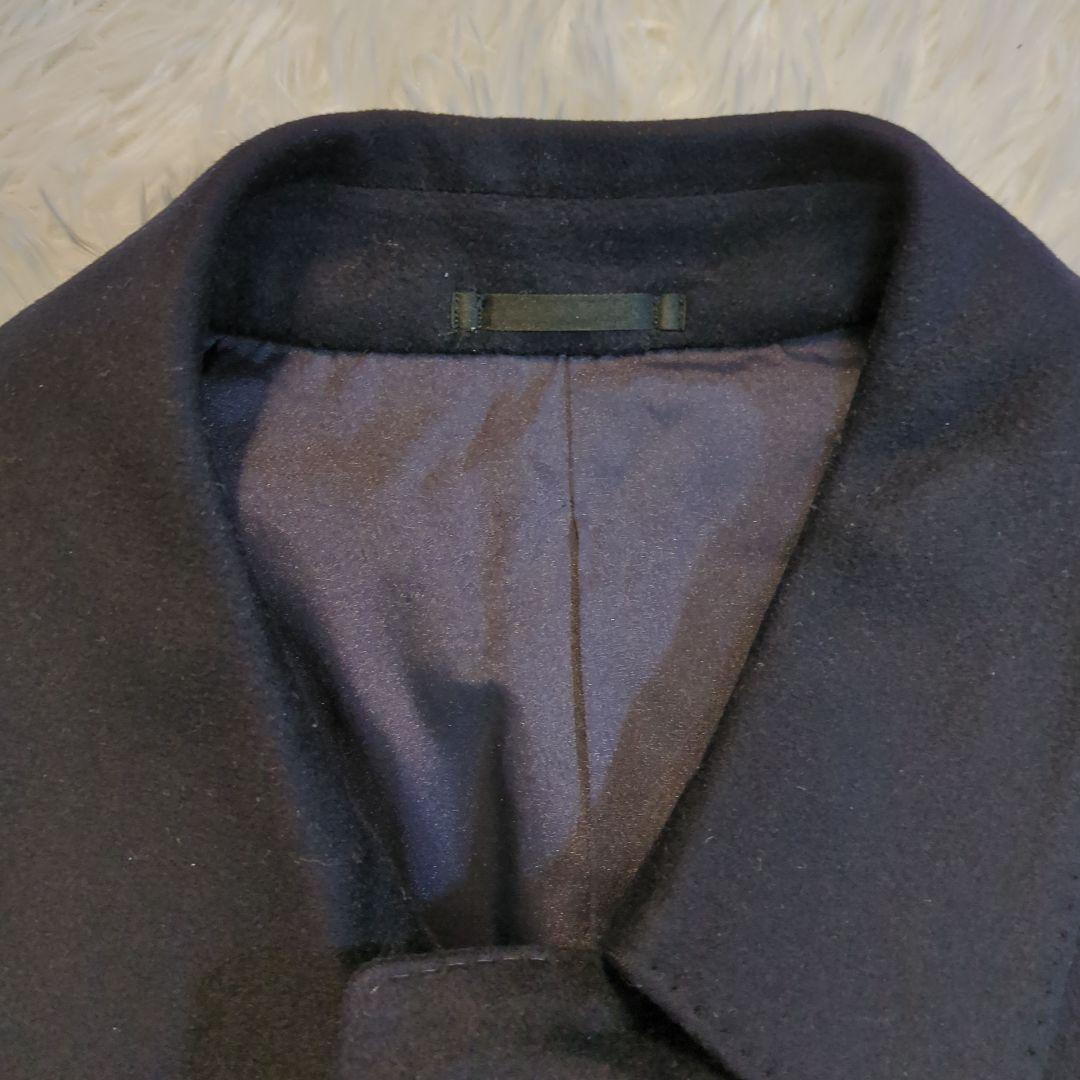 【極美品】ロロピアーナ 最高級カシミヤ100 ステンカラーコート ネイビー XL