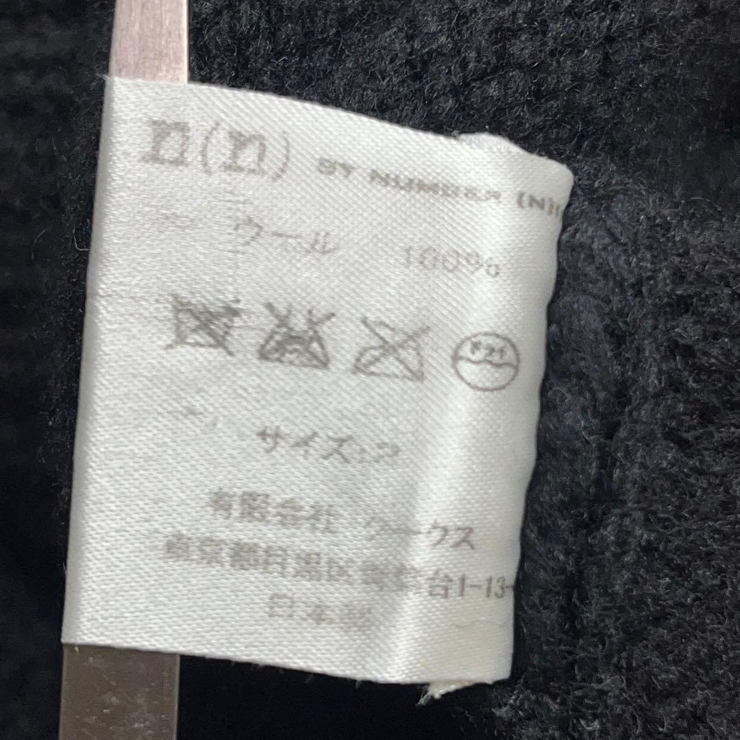 NUMBER (N)INE ワッペン カーディガン ウール ブラック 2