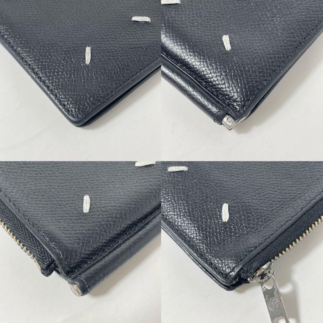 ✨️付属品✨️ マルジェラ マネークリップ シボ革 レザー 4ステッチ 黒