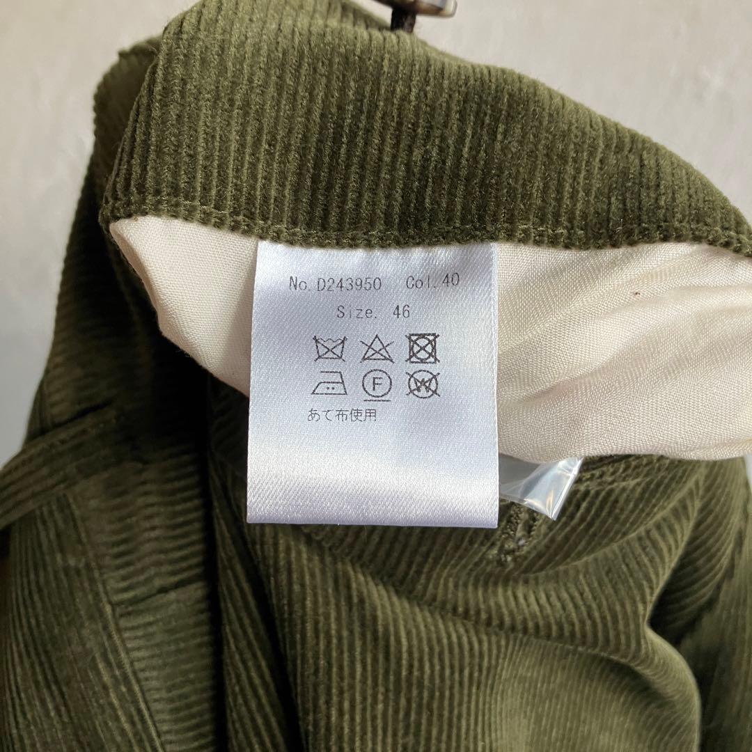 新品 D.C.WHITE BOSTON CORDUROY オリーブ 46