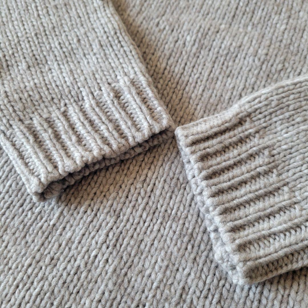 美品【evam eva】ウールヤクタートルニット チュニック ハイネック ワイド