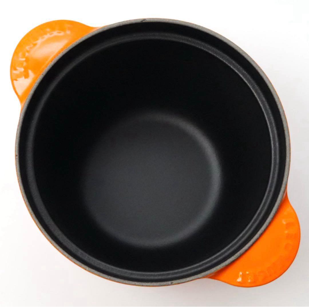 【美品】LE CREUSET　ココット エブリィ オレンジ 18cm