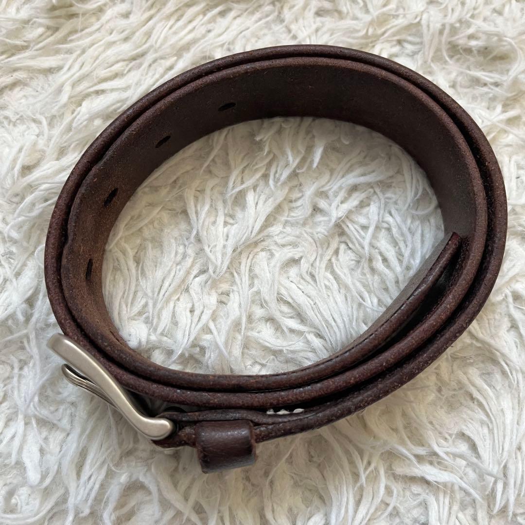 良品　ヴィンテージ ワークス　レザーベルト　ブラウンDH5649 108523