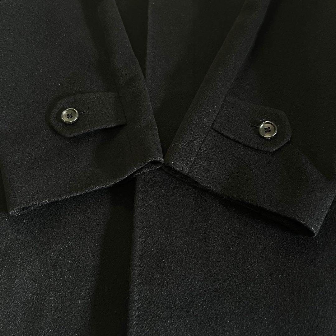 美品　高級カシミヤ100％　ロングコート ステンカラーコート 濃紺　ネイビー