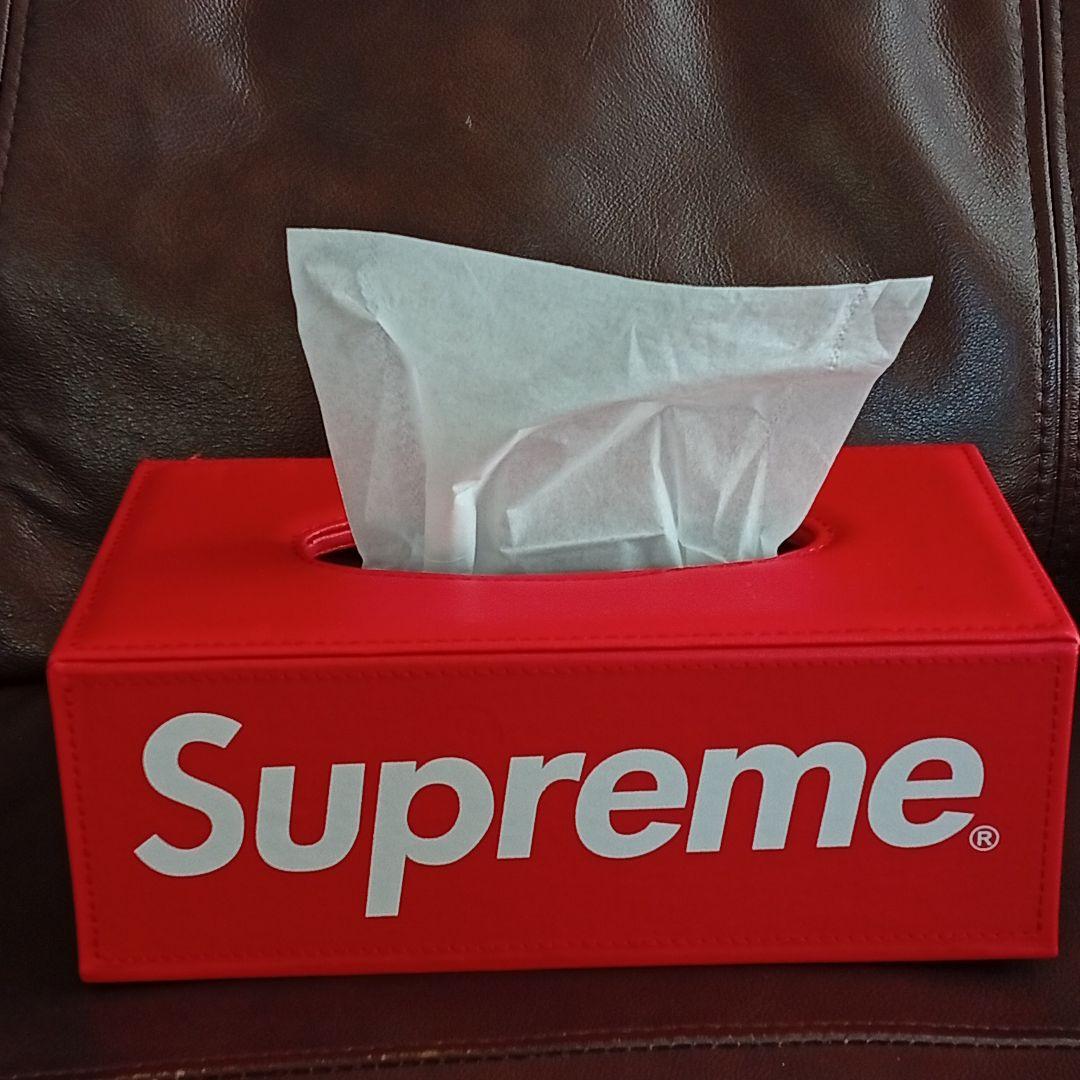 Supreme シュプリーム　ロゴ入り　ティッシュボックス お洒落　インテリア
