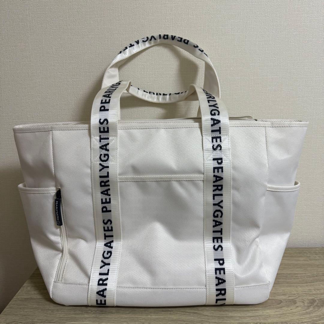 PEARLY GATES ホワイトロッカーバッグ トートバッグ