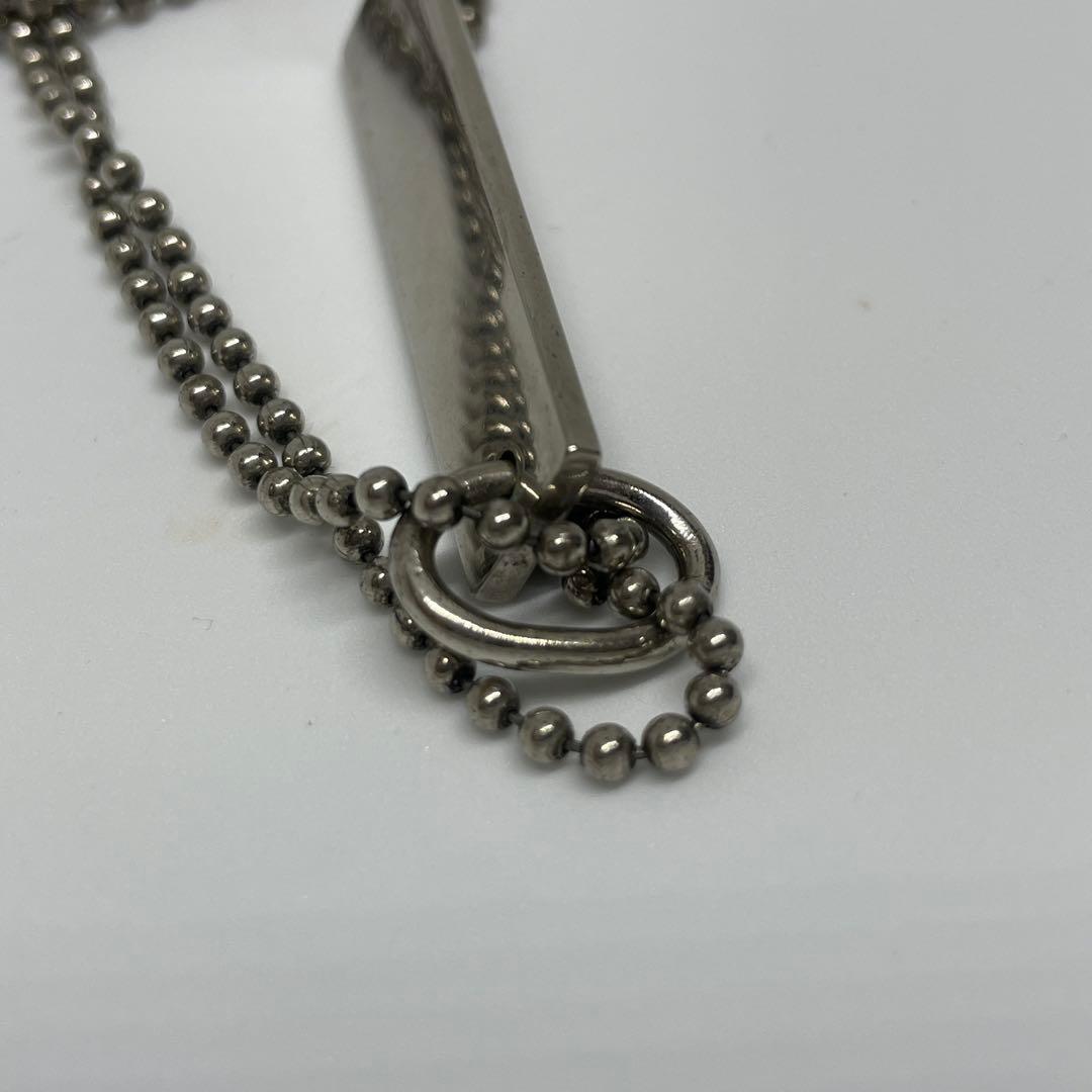 GUCCIグッチ バーペンダントトップ ネックレス シルバー925