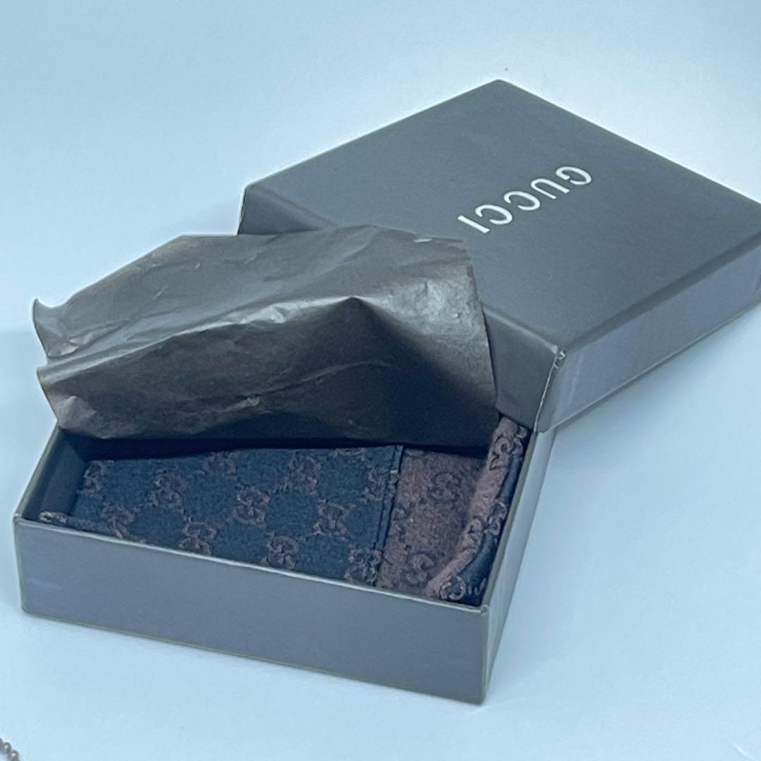 GUCCIグッチ バーペンダントトップ ネックレス シルバー925