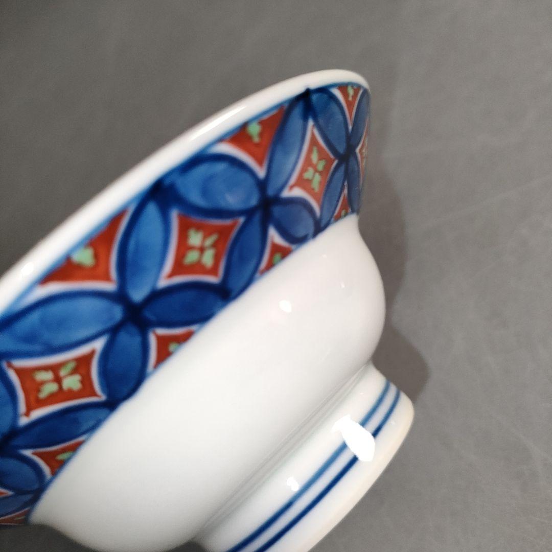 A1310-4/有田焼/源右衛門窯/染錦七宝文珍味入5客/銘々皿/懐石道具/