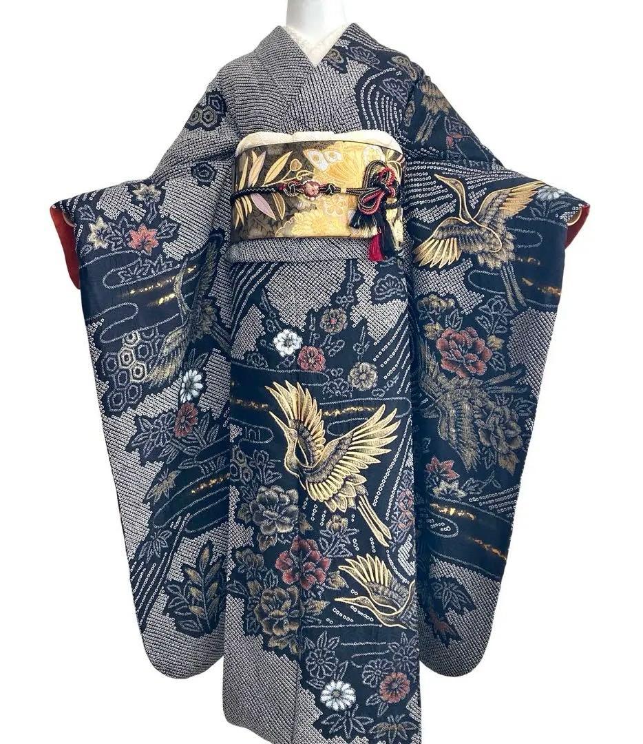 あ です★™️ 総絞り 身丈161 振袖4点セット‼️NO104