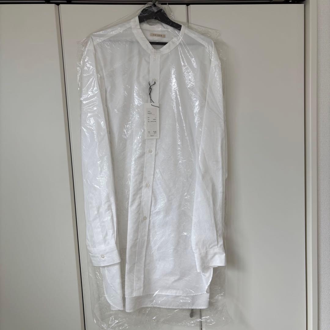 b*2様 HEUGN ユーゲン バンドカラー シャツ 003 size 4 白