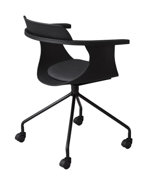 おしゃれ 北欧 キャスター オフィス かっこいい 椅子 デザインチェア ブラック