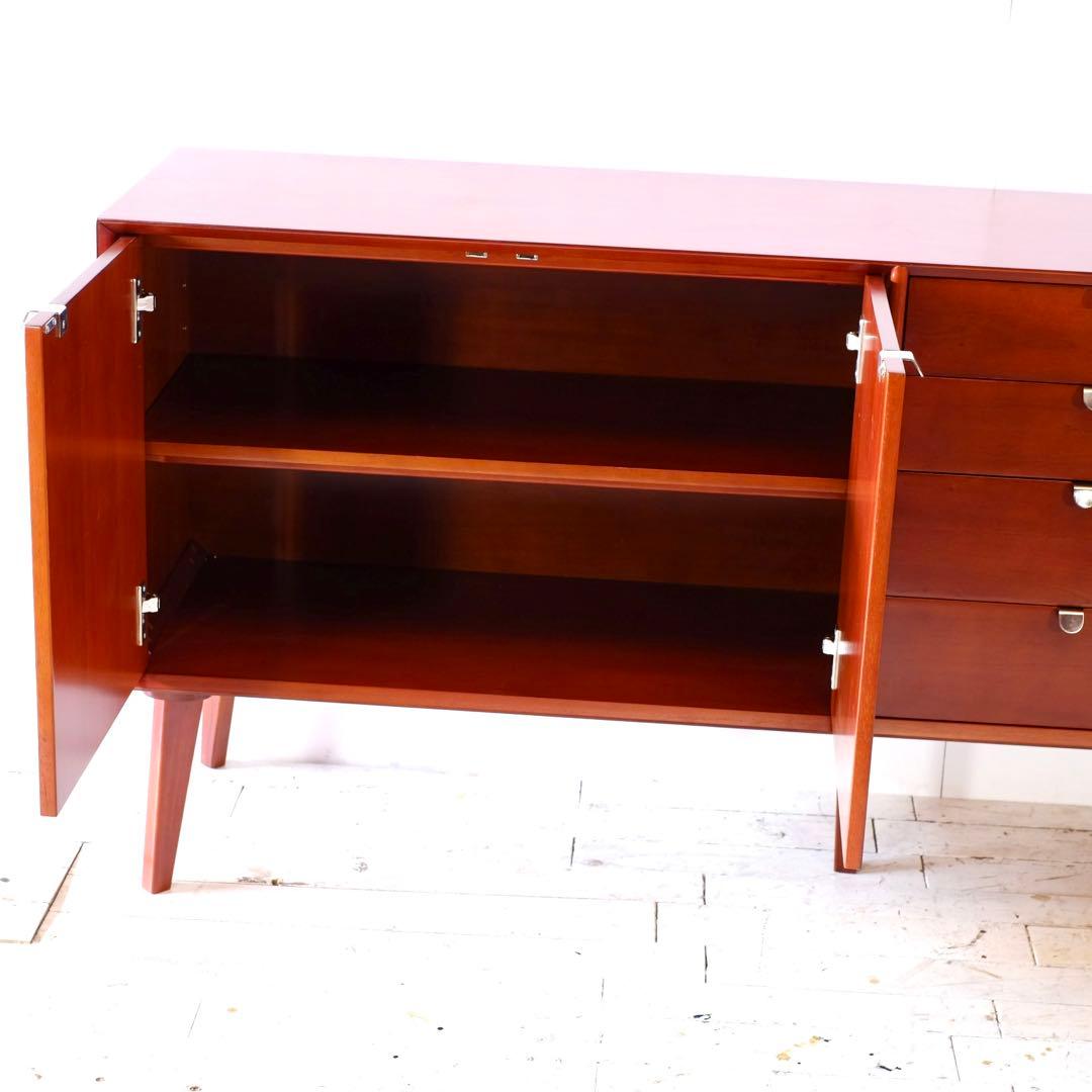 E 新品 160cm リビングボード キャビネット 北欧 ホテル仕様 収納