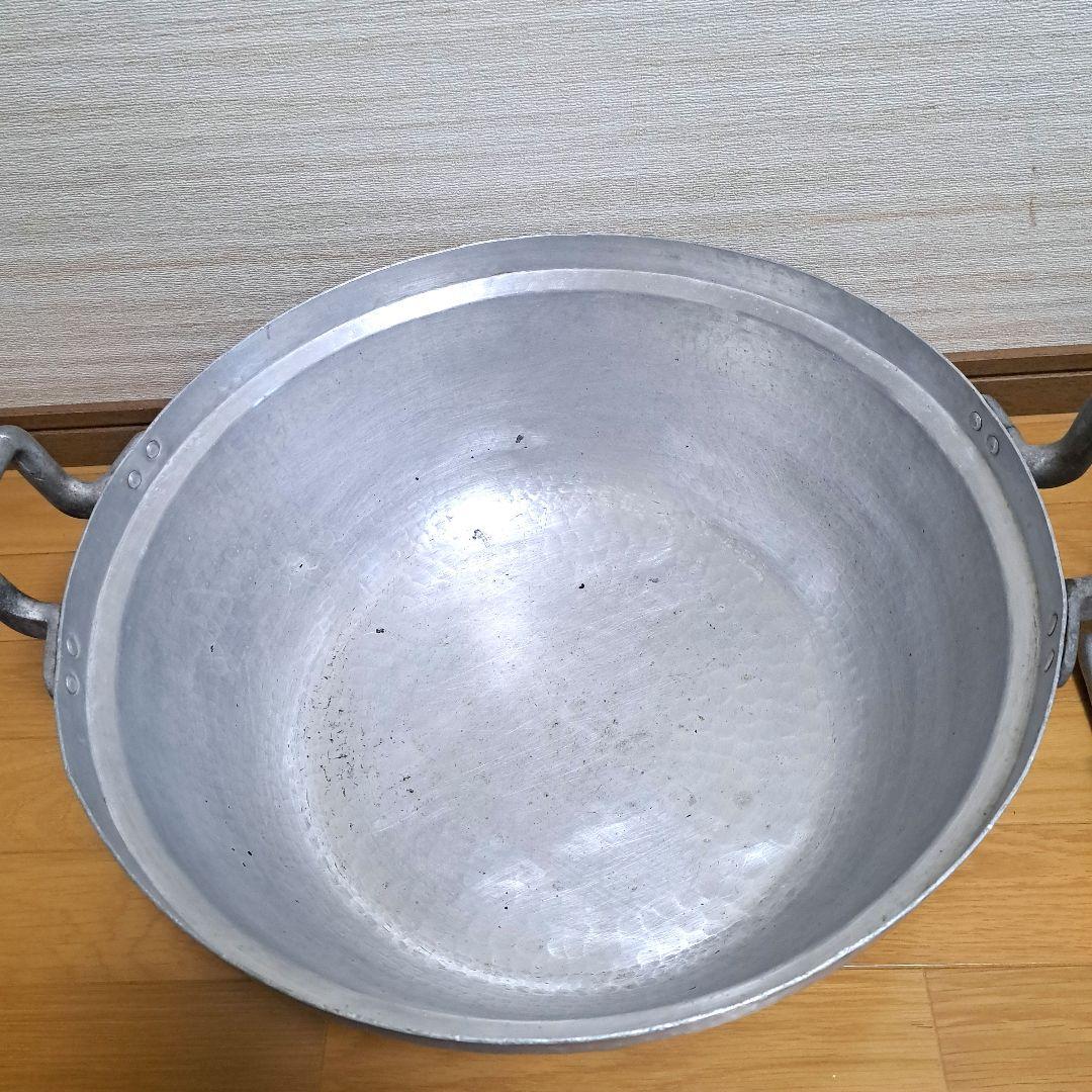 業務用アルミ製両手鍋セット 大 46㎝.51㎝の2点