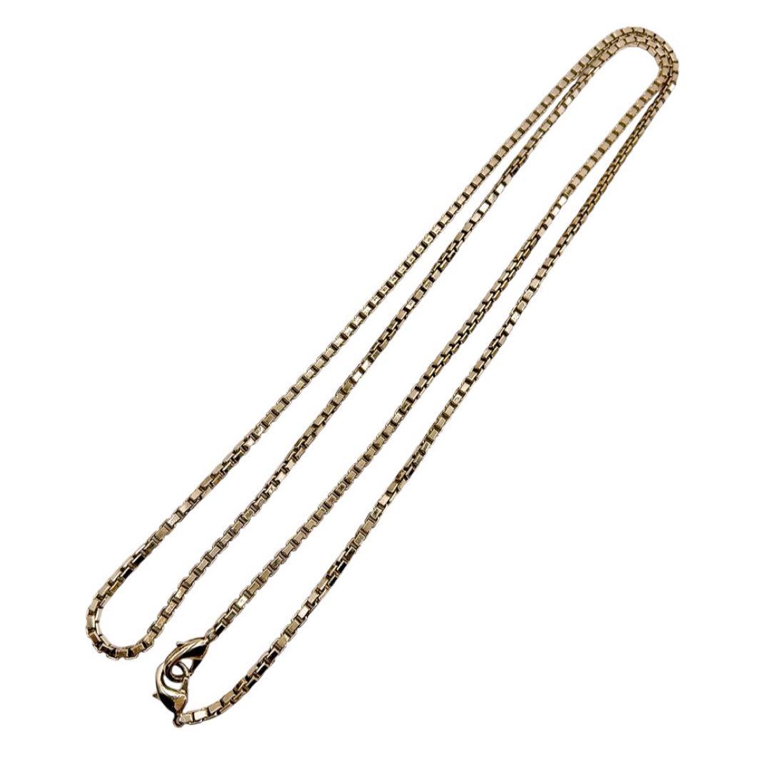 【希少/美品】ヴァレクストラ ロング ネックレス スクエア チェーン ゴールド系