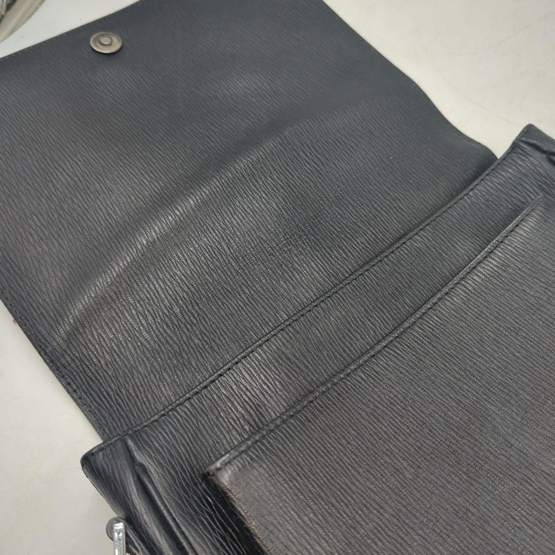 極美品 フェラガモ Ferragamo ショルダーバッグ レザー 黒