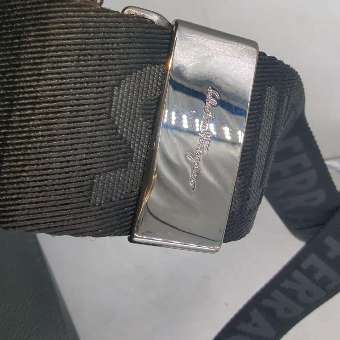 極美品 フェラガモ Ferragamo ショルダーバッグ レザー 黒