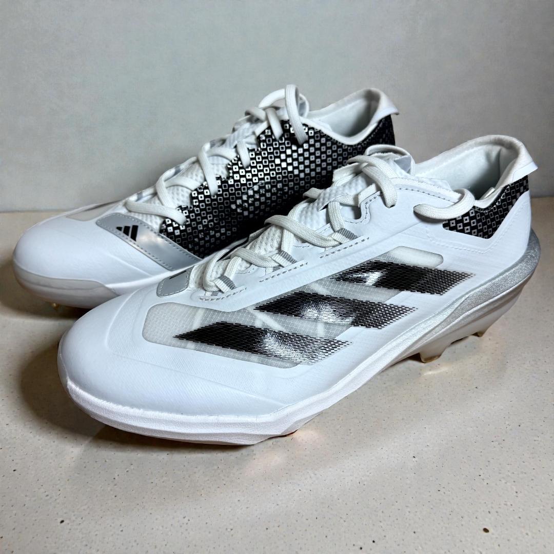 アディダス アディゼロ インパクトTPUホワイト ブラック 野球クリート
