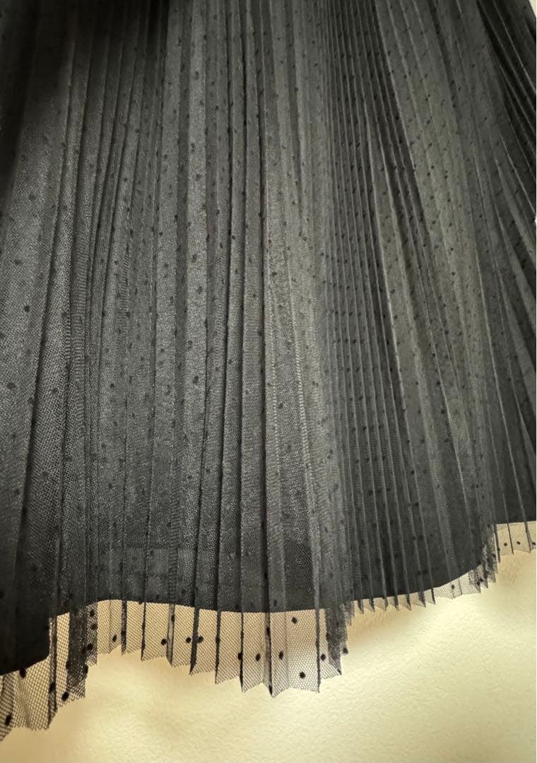 ワンピース French Pleated Lace Dress M