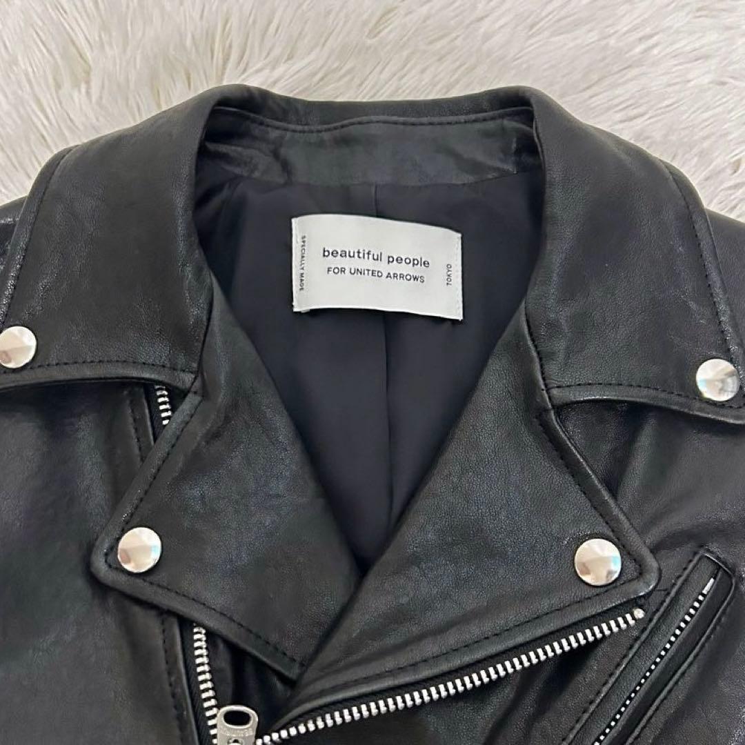近年モデル　beautiful people ダブルライダース　ジャケット　黒