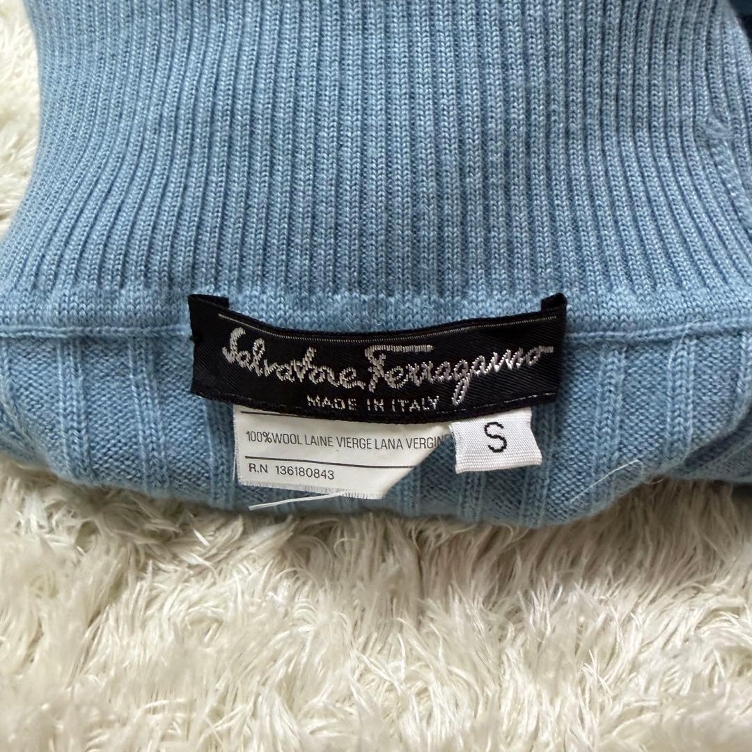 サルヴァトーレフェラガモ ガンチーニ タートルネックケーブルニット ウール