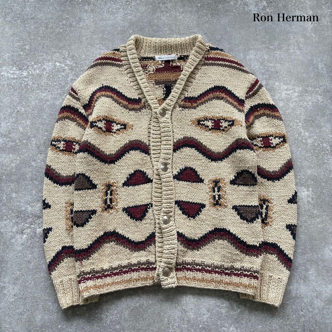 【Ron Herman】ロンハーマン ネイティヴ柄 カーディガン コンチョボタン