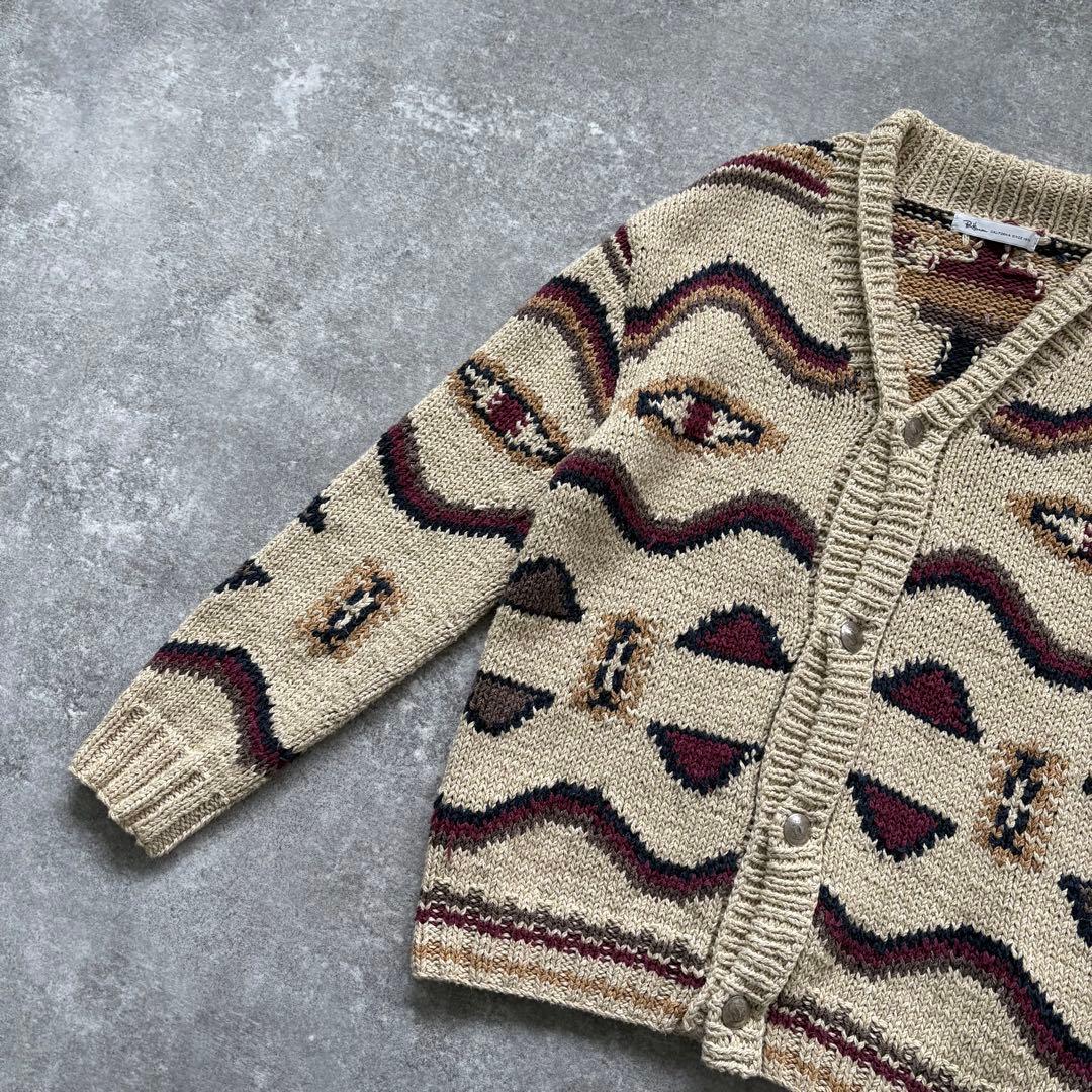 【Ron Herman】ロンハーマン ネイティヴ柄 カーディガン コンチョボタン