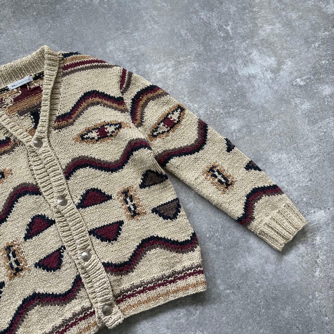 【Ron Herman】ロンハーマン ネイティヴ柄 カーディガン コンチョボタン