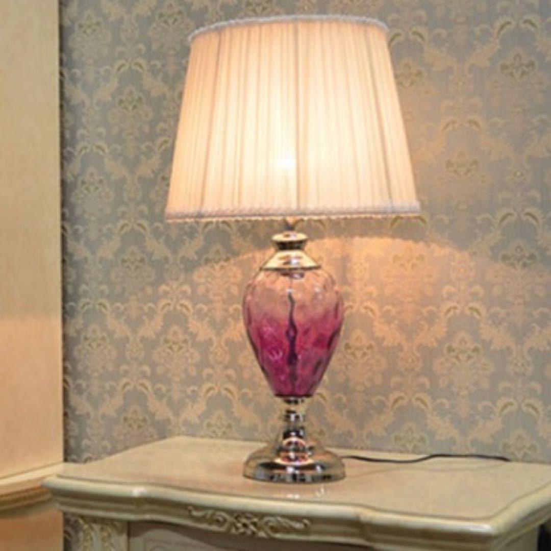 新品☆クラシカルシェードランプ フロアスタンド 照明 電気 ホワイト×ピンク