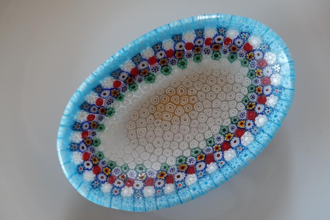 ベネチアンガラス ミルフィオリ プレート 皿 江波冨士子/黒木国昭/藤田喬平