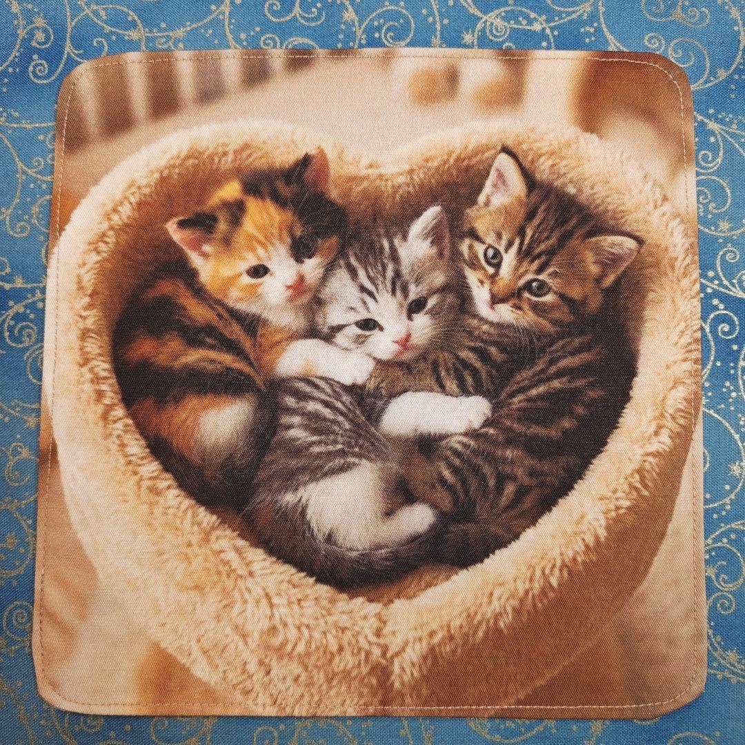 ご確認用　まるみ　ハンカチ　ねこちゃん柄　ハンドメイド1/20