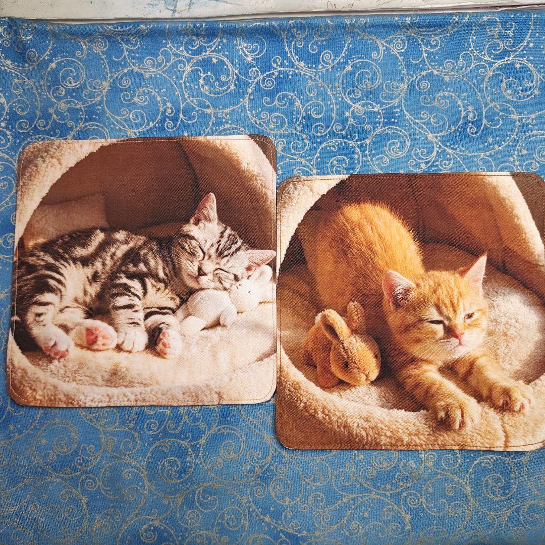 ご確認用　まるみ　ハンカチ　ねこちゃん柄　ハンドメイド1/20
