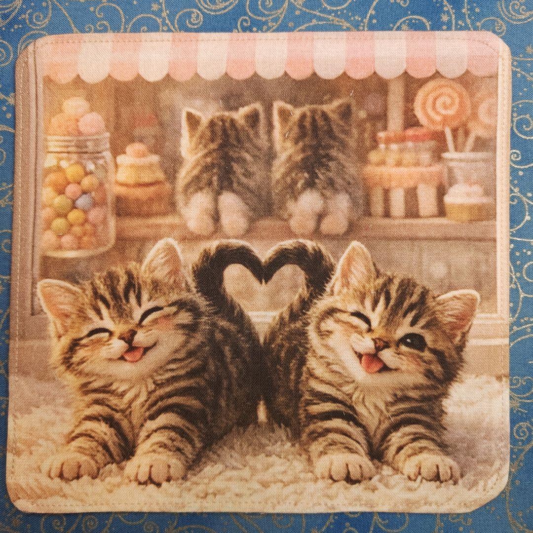 ご確認用　まるみ　ハンカチ　ねこちゃん柄　ハンドメイド1/20