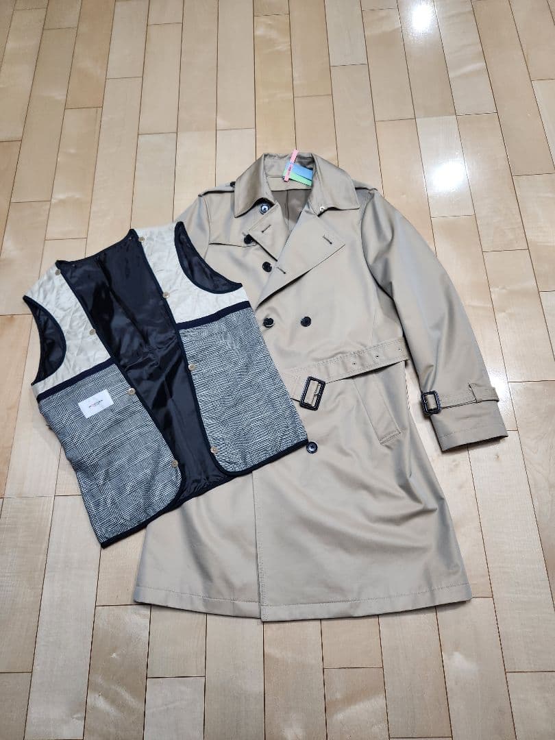 MORGAN トレンチコート モルガン ジャケット玉虫ベージュ色メンズ