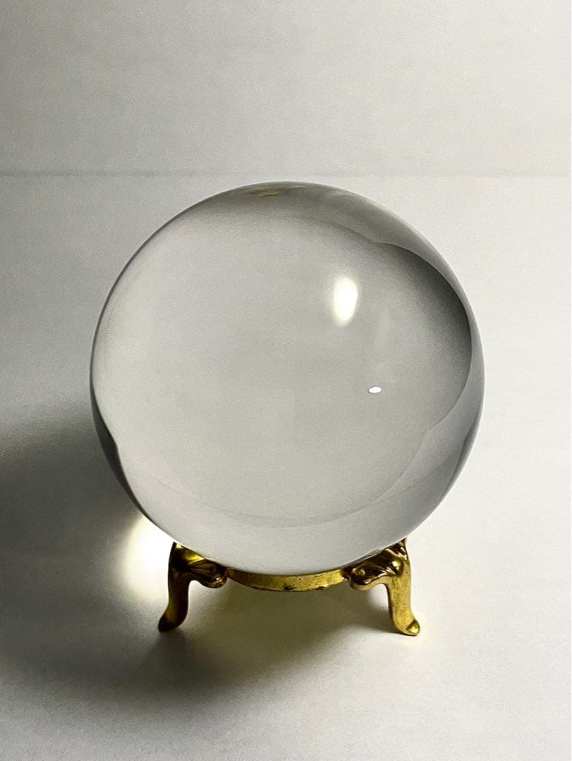 天然水晶球 57.4mm(一寸九分) AAA級 完全無瑕 無色透明 鑑別書付