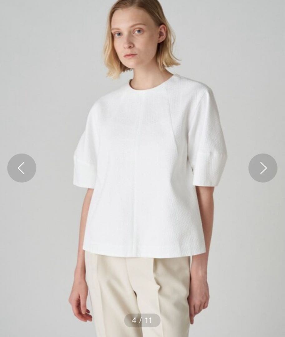 【美品】TOMORROWLAND ポワンピケ クルーネックブラウス