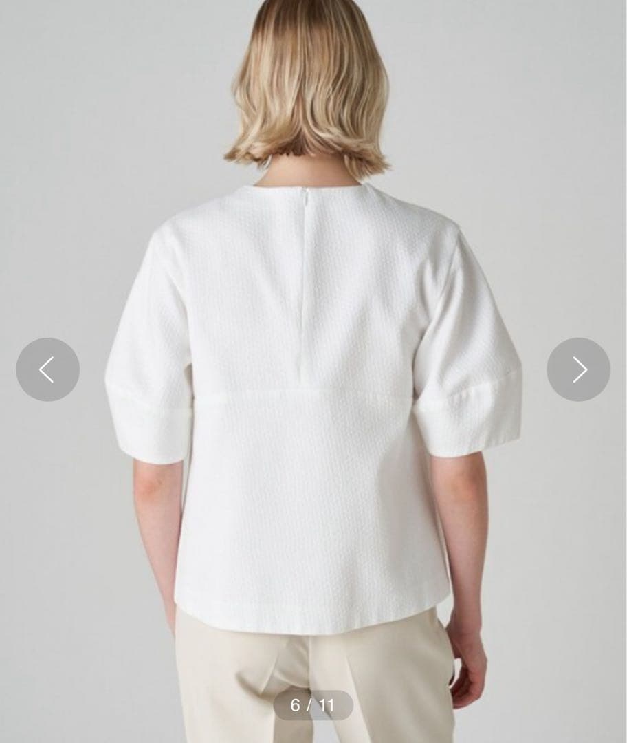 【美品】TOMORROWLAND ポワンピケ クルーネックブラウス